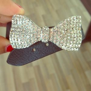 New Black and silver bow bracelet