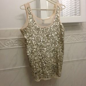 Sequined tank top
