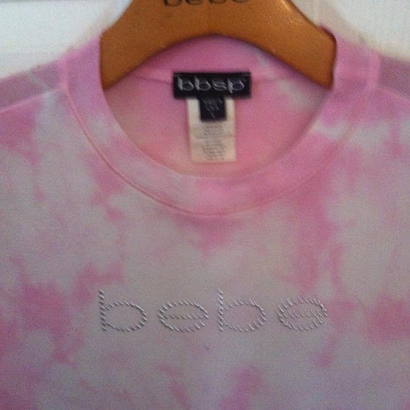 BEBE PINK & WHITE TOP - Picture 3 of 4
