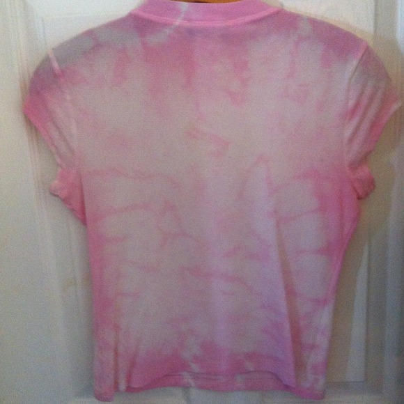 BEBE PINK & WHITE TOP - Picture 4 of 4