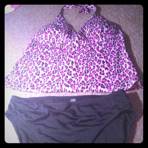 Victoria's Secret Other - Victorias Secret Purple Leopard Print Tankini