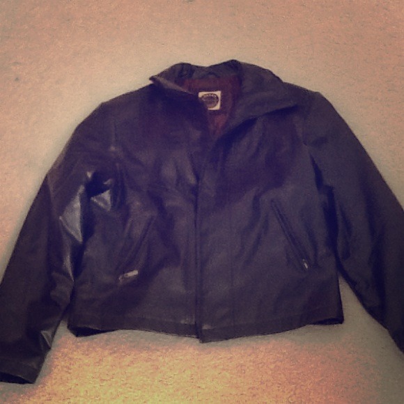 Outerwear - XX TRADED XX Dark brown faux leather jacket