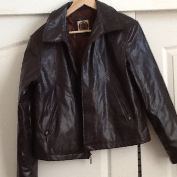 XX TRADED XX Dark brown faux leather jacket - Picture 2 of 2