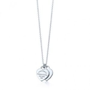 Tiffany's mini double heart tag pendant.