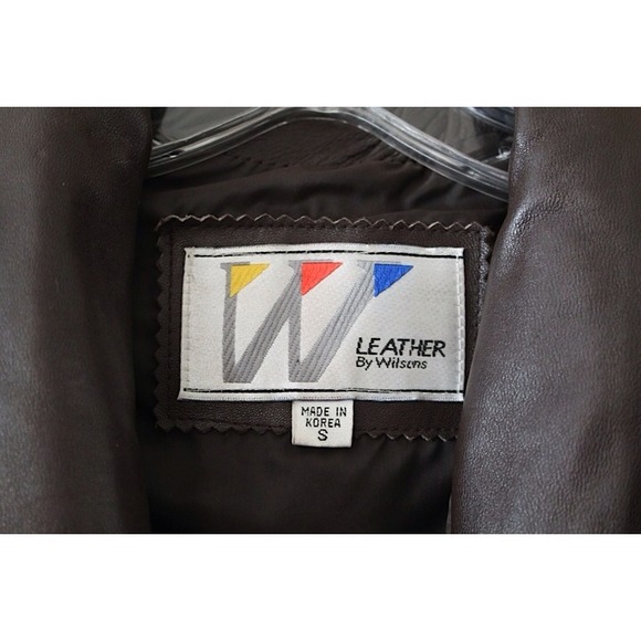 WOMEN'S Long Brown Leather Jacket - Picture 4 of 4