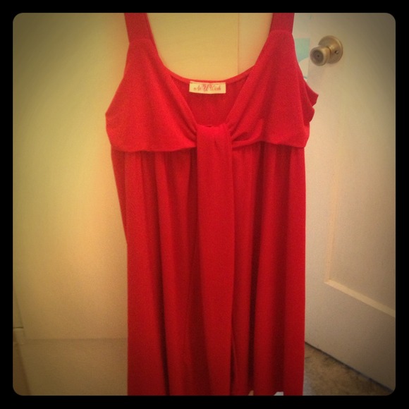 Short red dress