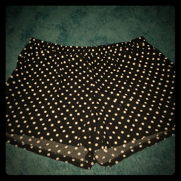 SOLD! NWT Black Polka Dot Shorts