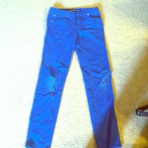 Blue skinny jeans