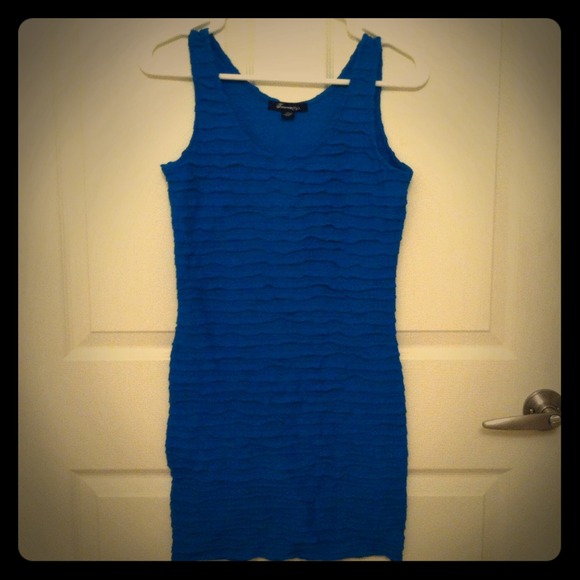 Bright Blue Ruffled Dress