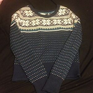 Abercrombie tribal blue sweater