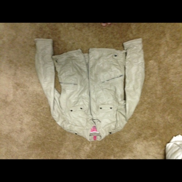 Jackets & Blazers - Beige, light weight faux leather jacket
