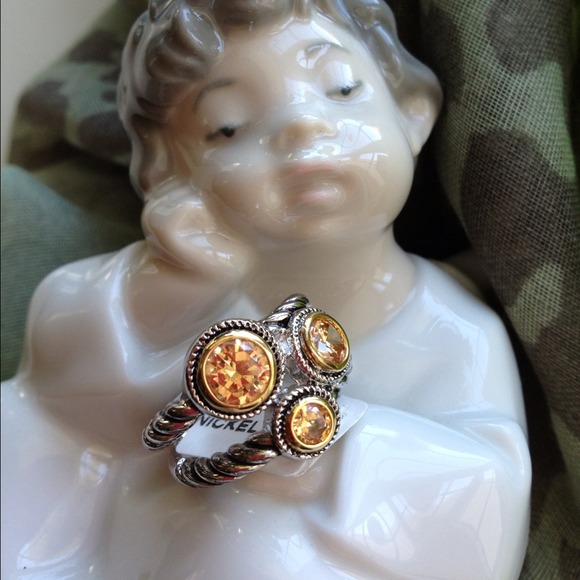 Charriol Floral Topaz Cable Wrap Ring - Band, Rings  HOLD New Tri Crystal Topaz color Cable ring