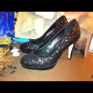 WhiteHouse|BlackMarket Sequined Platform Heel