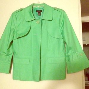 Green Peacoat Style Short Blazer