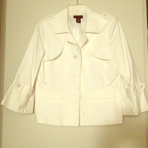 White Peacoat Style Short Blazer