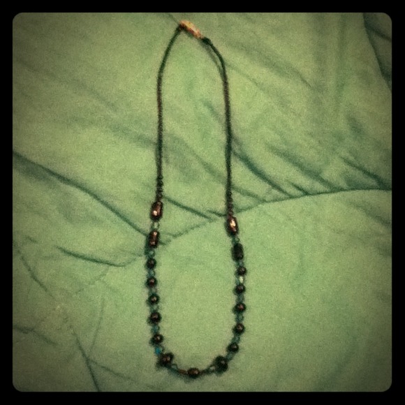 Vintage black and blue necklace