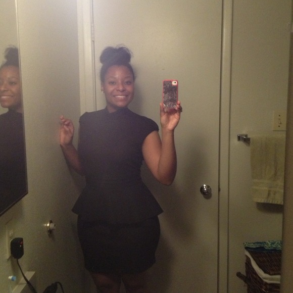 Sexy little black dress with cute fishtail