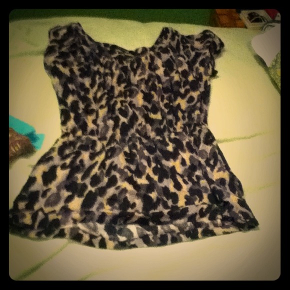 Purple cheetah print long shirt or dress