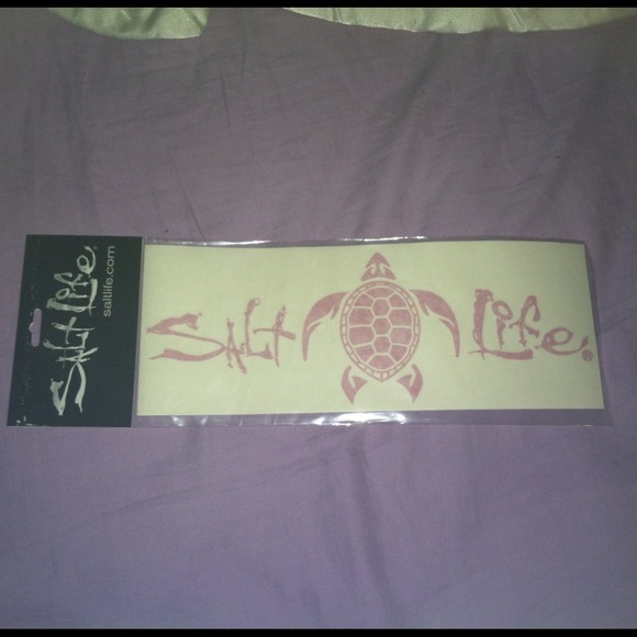 Pink turtle Salt Life sticker