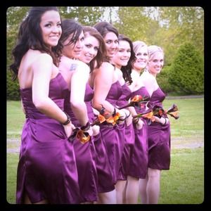 Deep purple David's bridal formal dress