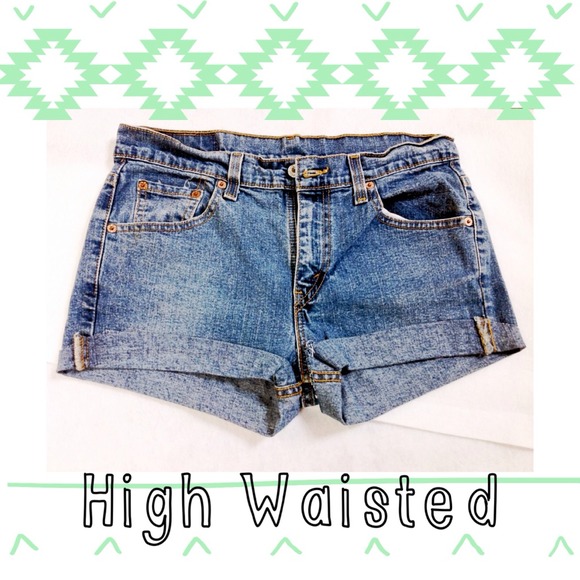 Custom Levi high waisted shorts