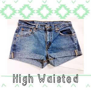 Custom Levi high waisted shorts