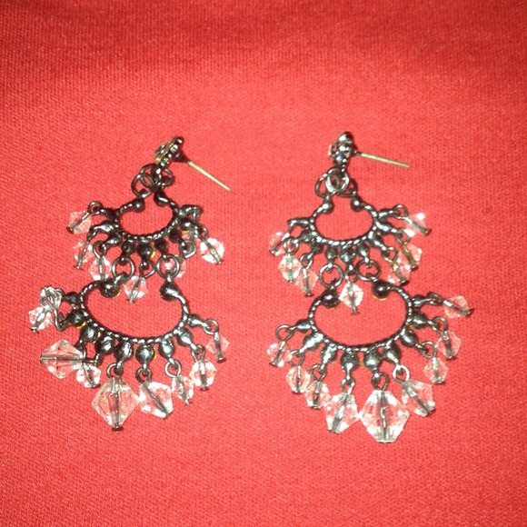 Silver chandelier earrings