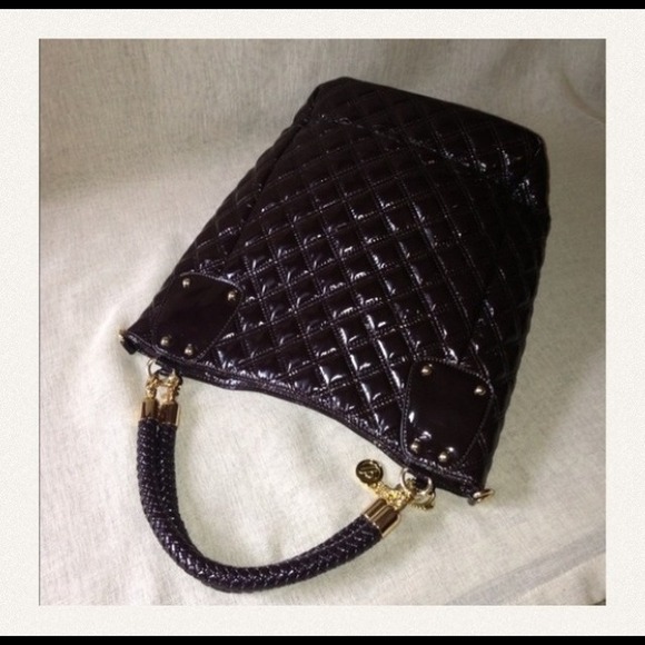 SALE! Big Buddha tote purse brown quilted
