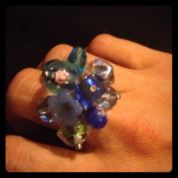 Glass beaded ring