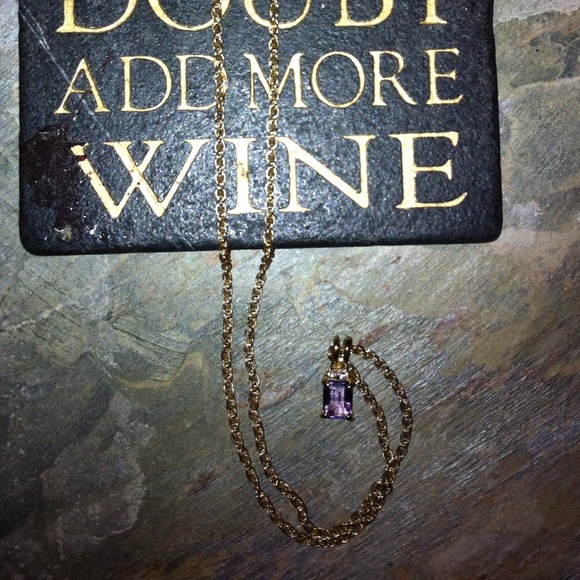 Gold chain with stone