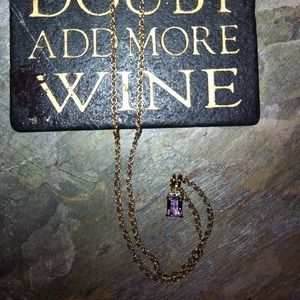 Gold chain with stone