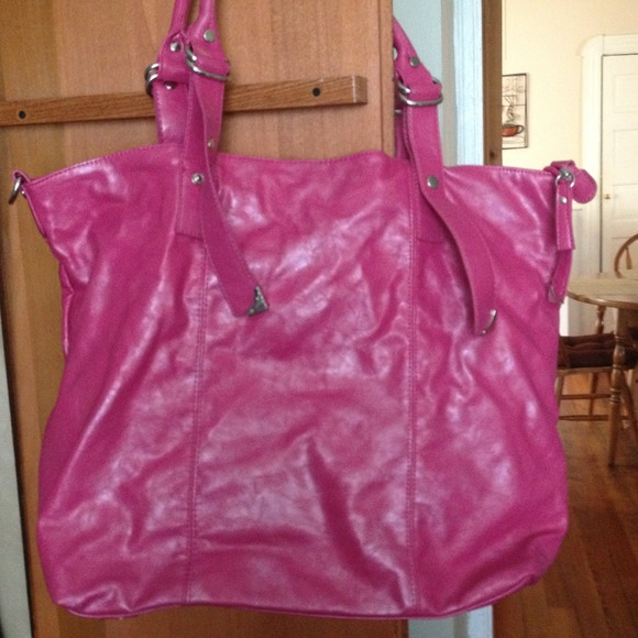 Pink tote bag