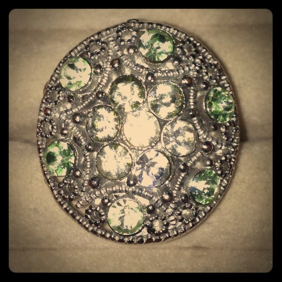 Silver sparkly ring
