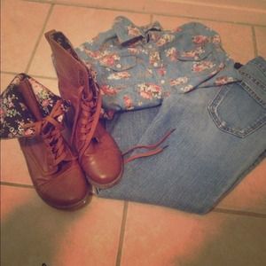 Rue 21 boots and old navy jeans