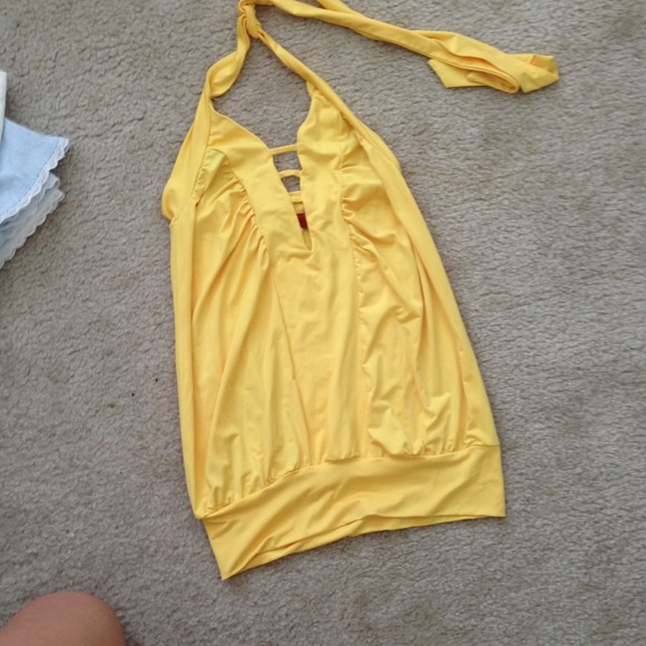 Yellow halter
