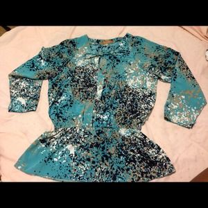 🚫SOLD Printed Peplum Blouse🚫