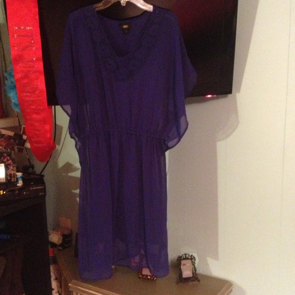 Colbalt Blue Chiffon Dress