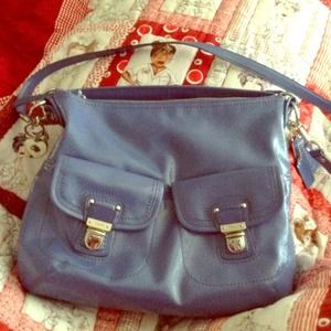 Gorgeous Periwinkle patent leather Coach handbag!
