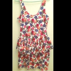 Forever 21 floral peplum dress