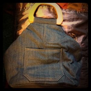 Blue denim purse