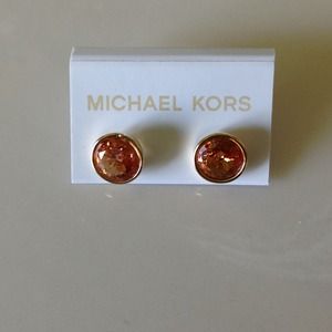 Michael kors stud earrings gold