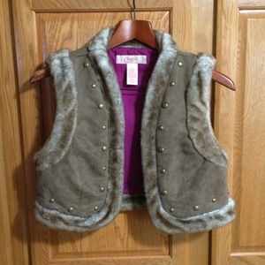 Fabulous suede faux fur vest