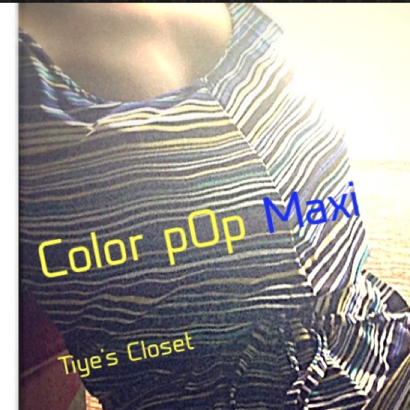 Maxi striped beach dress