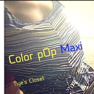 Maxi striped beach dress