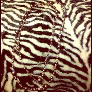 Long grey/purple necklace