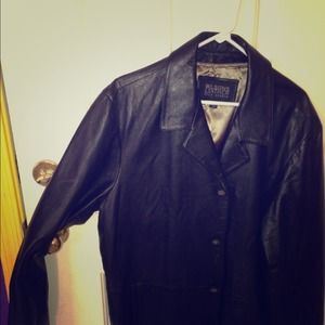 A black men's Wilson's Leather  jacket
