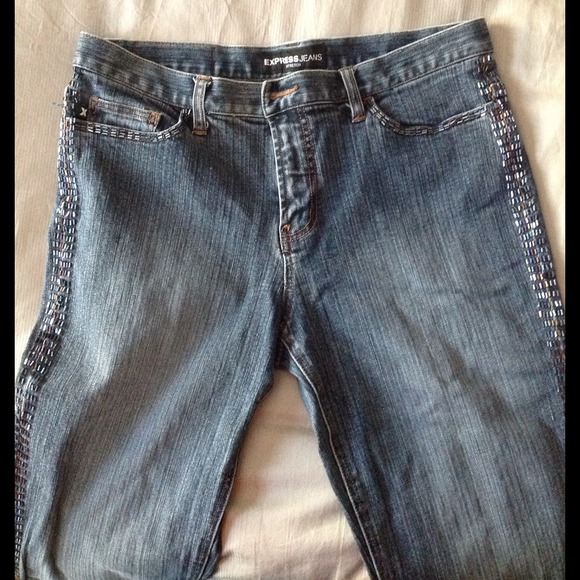 Express beaded jeans!!  Fun!!! - Picture 2 of 4