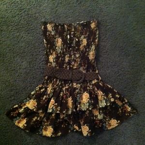 Country Strapless short dress