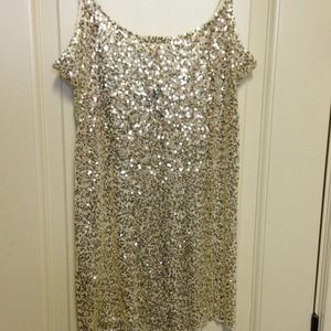 Free People Intimately Sequin MiniDress Shirt Top