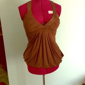 BeBe Brown Razor Back Tank